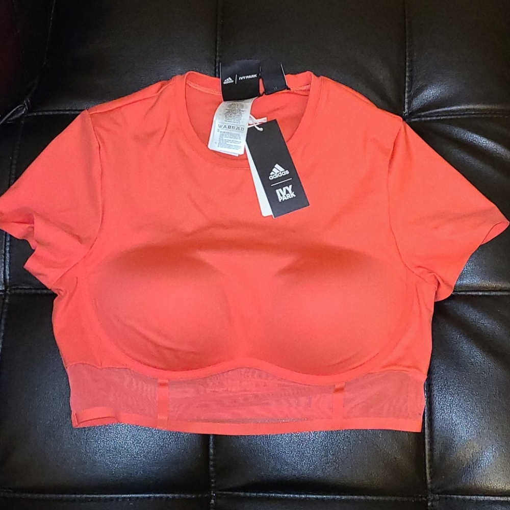 New Drip 2 Ivy Park Adidas Coral CORSET CROP TOP L - Picture 2 of 2